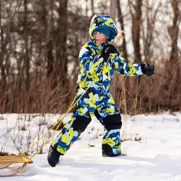 imageJAN ampamp JUL Waterproof Insulated Snow Suit for Toddlers and KidsToastydry Snow Suit Neon Peaks