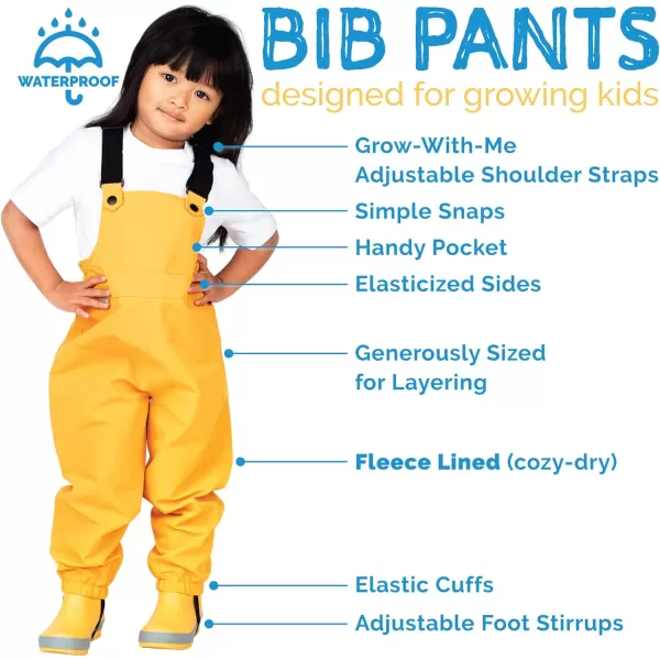 imageJAN ampamp JUL Waterproof Snow Bib Pants with FleeceLining Overalls for Toddlers and KidsCozydry Black