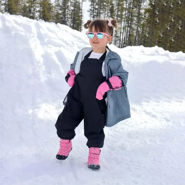 imageJAN ampamp JUL Waterproof Snow Bib Pants with FleeceLining Overalls for Toddlers and KidsCozydry Black