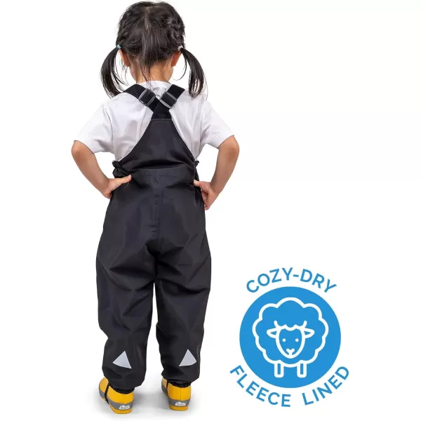 imageJAN ampamp JUL Waterproof Snow Bib Pants with FleeceLining Overalls for Toddlers and KidsCozydry Black