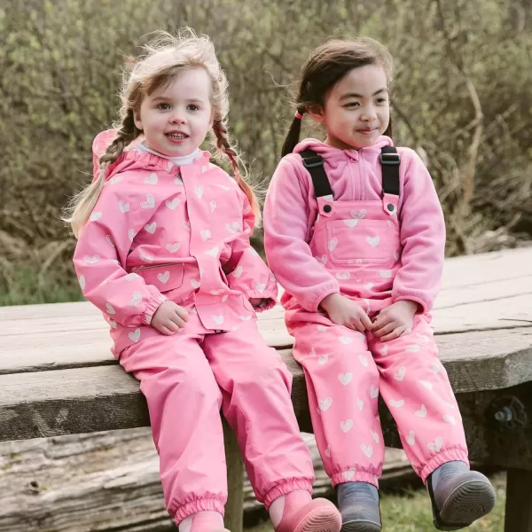 imageJAN ampamp JUL Waterproof Snow Bib Pants with FleeceLining Overalls for Toddlers and KidsCozydry Hearts
