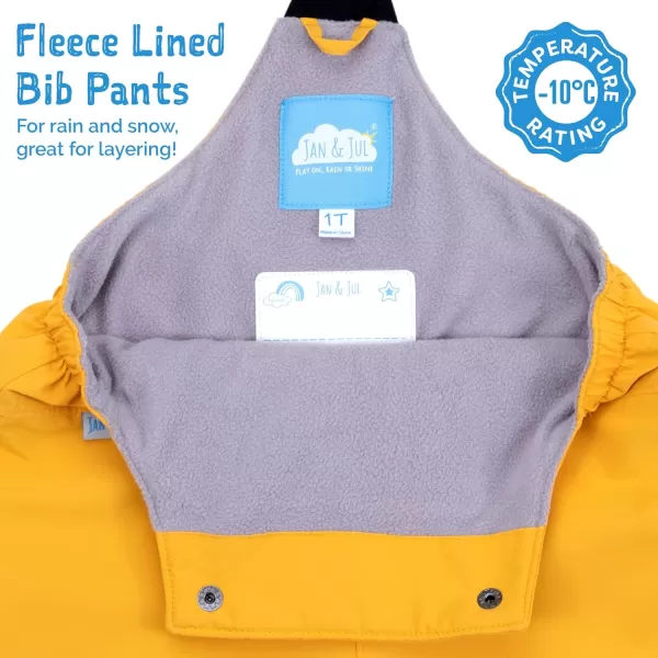 imageJAN ampamp JUL Waterproof Snow Bib Pants with FleeceLining Overalls for Toddlers and KidsCozydry Hearts