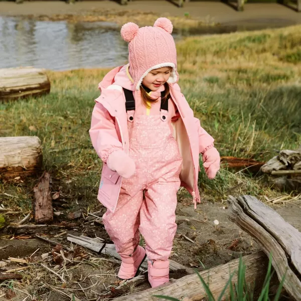 imageJAN ampamp JUL Waterproof Snow Bib Pants with FleeceLining Overalls for Toddlers and KidsCozydry Prarie Flowers