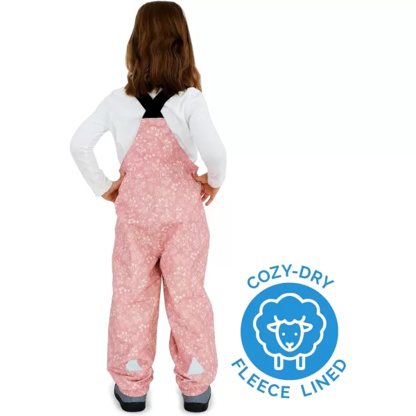 imageJAN ampamp JUL Waterproof Snow Bib Pants with FleeceLining Overalls for Toddlers and KidsCozydry Prarie Flowers