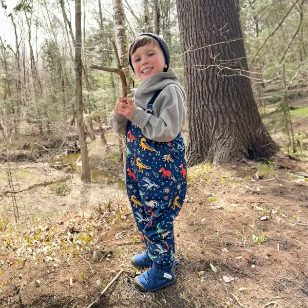 imageJAN ampamp JUL Waterproof Snow Bib Pants with FleeceLining Overalls for Toddlers and KidsCozydry Space Dinos