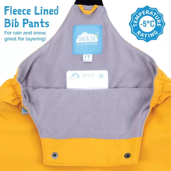 imageJAN ampamp JUL Waterproof Snow Bib Pants with FleeceLining Overalls for Toddlers and KidsCozydry Terracotta