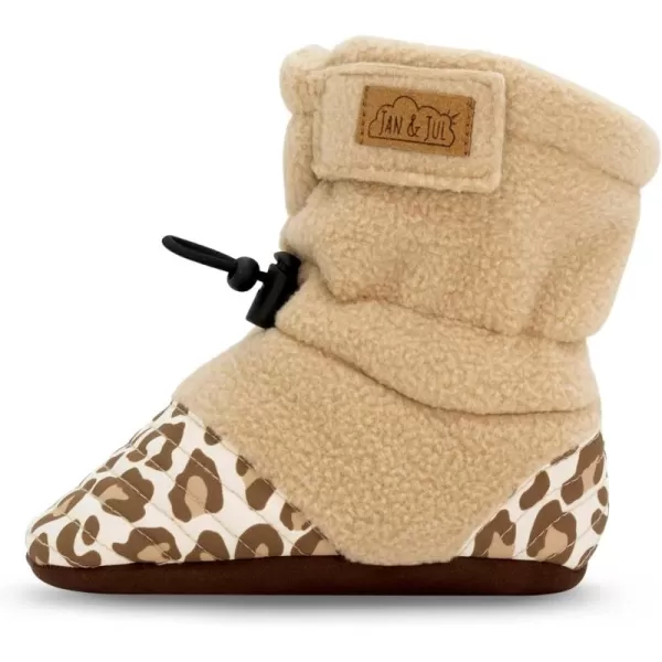 imageJAN ampamp JUL Fleece Cozy Booties for Babies and ToddlersLeopard