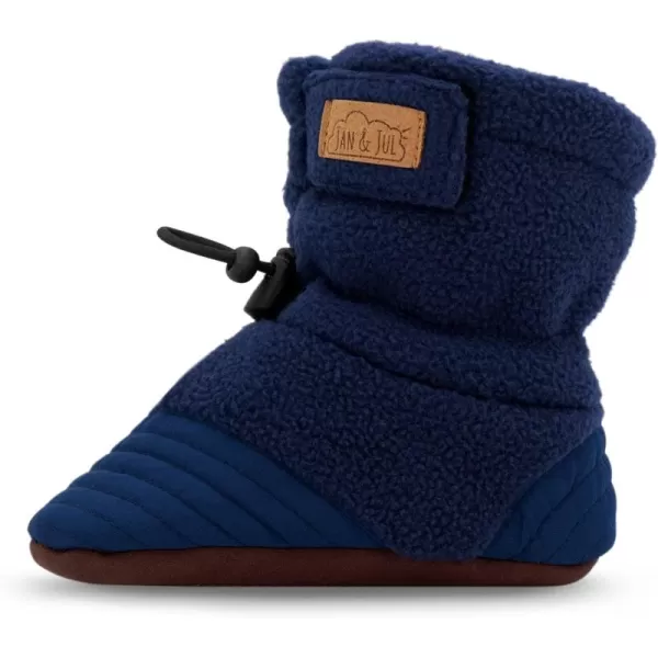 imageJAN ampamp JUL Fleece Cozy Booties for Babies and ToddlersNavy