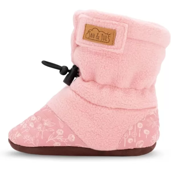 imageJAN ampamp JUL Fleece Cozy Booties for Babies and ToddlersPrairie Flowers