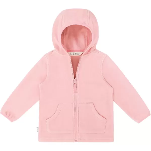 imageJAN ampamp JUL Fleece Jacket with StayOn Hood for Toddlers and KidsDusty Pink