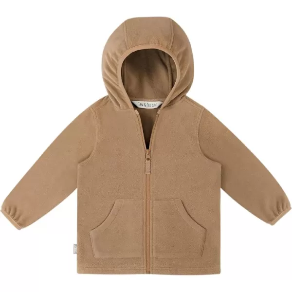 imageJAN ampamp JUL Fleece Jacket with StayOn Hood for Toddlers and KidsSoft Brown