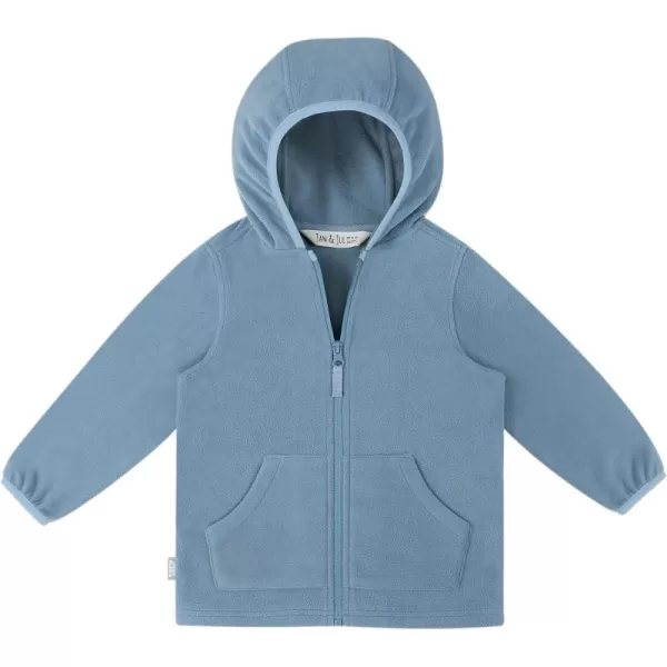 imageJAN ampamp JUL Fleece Jacket with StayOn Hood for Toddlers and KidsStormy Blue