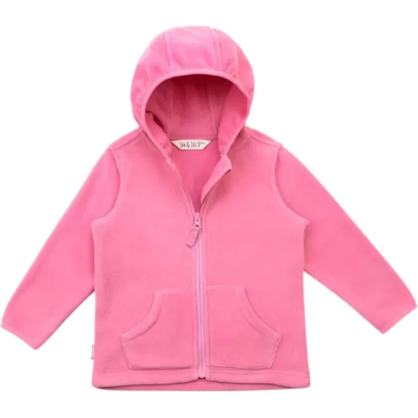 imageJAN ampamp JUL Fleece Jacket with StayOn Hood for Toddlers and KidsWatermelon Pink