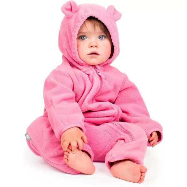 imageJAN ampamp JUL Full Zip Up Fleece Onesie for Babies and ToddlersWatermelon Pink