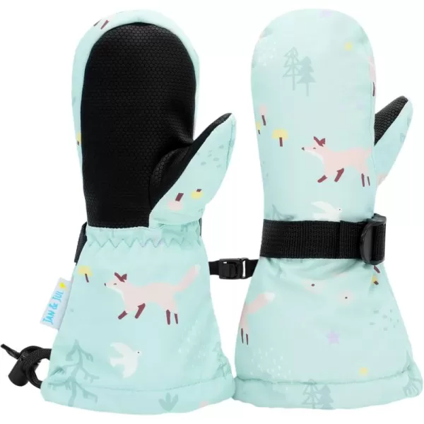 imageJAN ampamp JUL Girls Insulated Waterproof Snow Mittens for Toddler and KidsMinty Forest