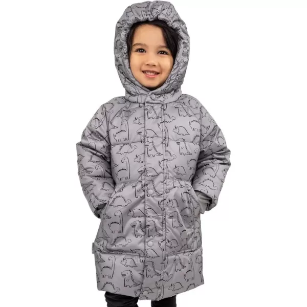 imageJAN ampamp JUL Insulated Winter Coat Sherpa Lined Cozy Jacket for KidsGlacier Dino