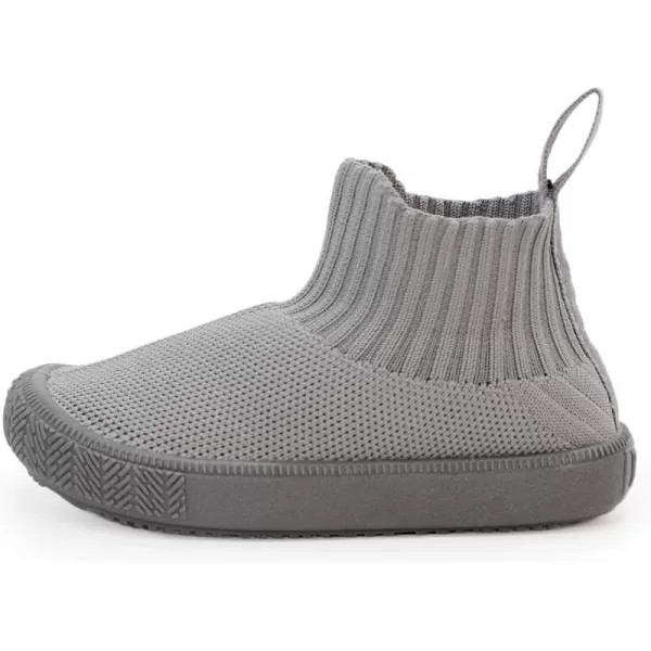 Hi-top Knit Shoes: Grey