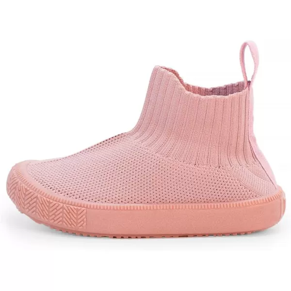 Hi-top Knit Shoes: Pale Pink