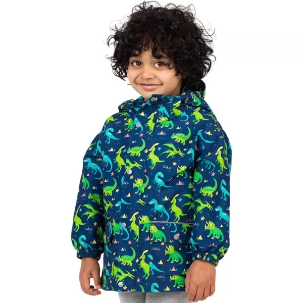 imageJAN ampamp JUL Waterproof Fleece Lined Rain Jacket Raincoat for KidsFleecelined Dinoland