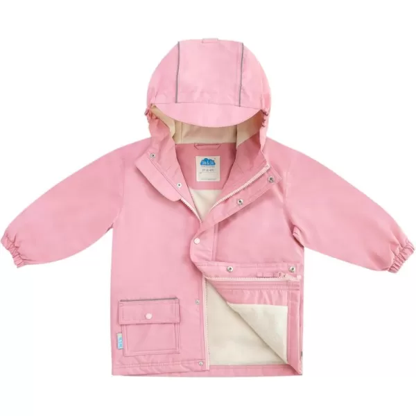 imageJAN ampamp JUL Waterproof Fleece Lined Rain Jacket Raincoat for KidsFleecelined Dusty Pink