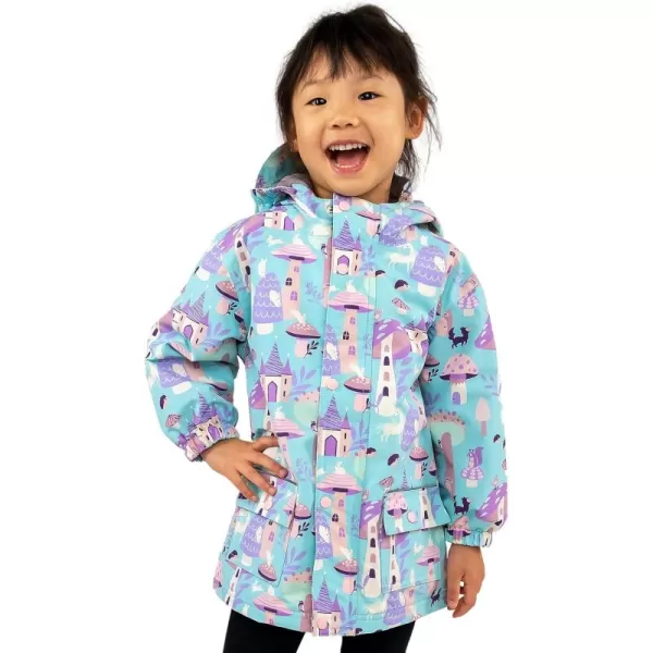 imageJAN ampamp JUL Waterproof Fleece Lined Rain Jacket Raincoat for KidsFleecelined Enchanted