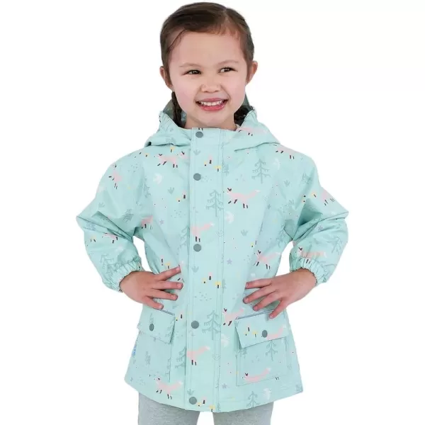 imageJAN ampamp JUL Waterproof Fleece Lined Rain Jacket Raincoat for KidsFleecelined Minty Forest