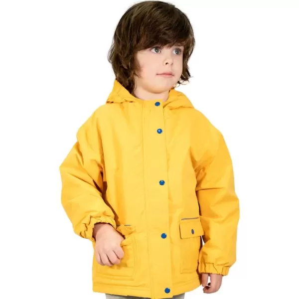 imageJAN ampamp JUL Waterproof Fleece Lined Rain Jacket Raincoat for KidsFleecelined Yellow