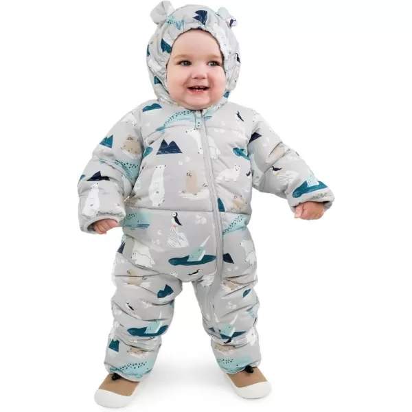 imageJAN ampamp JUL Waterproof Insulated Puffy Suit for Babies and ToddlersPolar Pals