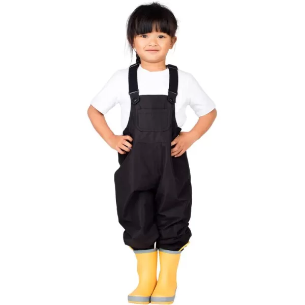 imageJAN ampamp JUL Waterproof Snow Bib Pants with FleeceLining Overalls for Toddlers and KidsCozydry Black