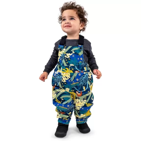 imageJAN ampamp JUL Waterproof Snow Bib Pants with FleeceLining Overalls for Toddlers and KidsCozydry Jungle Nights