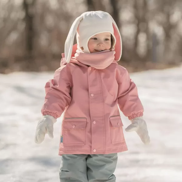 imageJAN ampamp JUL Baby and Toddlers Fleece Animal Winter HatCream Bunny