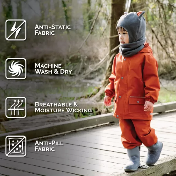 imageJAN ampamp JUL Baby and Toddlers Fleece Animal Winter HatGrey Fox