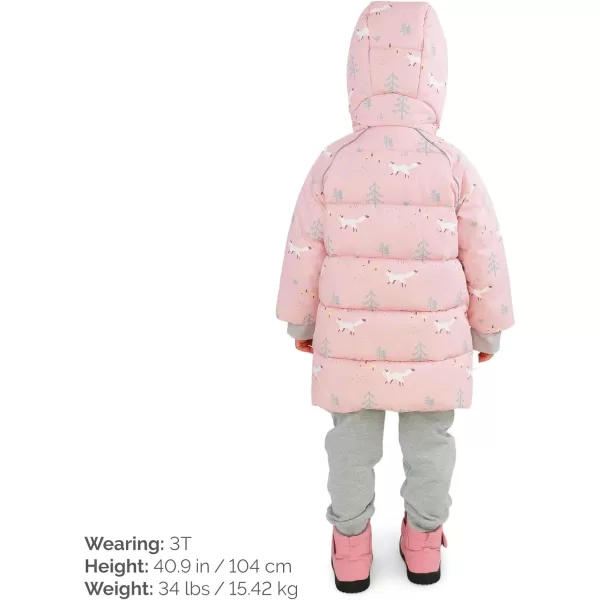 imageJAN ampamp JUL Waterproof Insulated Puffy Coat for Toddlers and KidsWaterproof Pink Forest