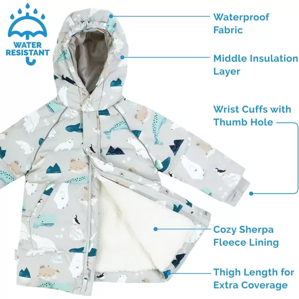 imageJAN ampamp JUL Waterproof Insulated Puffy Coat for Toddlers and KidsWaterproof Polar Pals