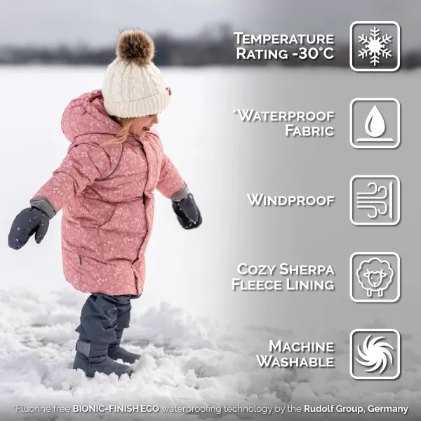 imageJAN ampamp JUL Waterproof Insulated Puffy Coat for Toddlers and KidsWaterproof Prairie Flowers