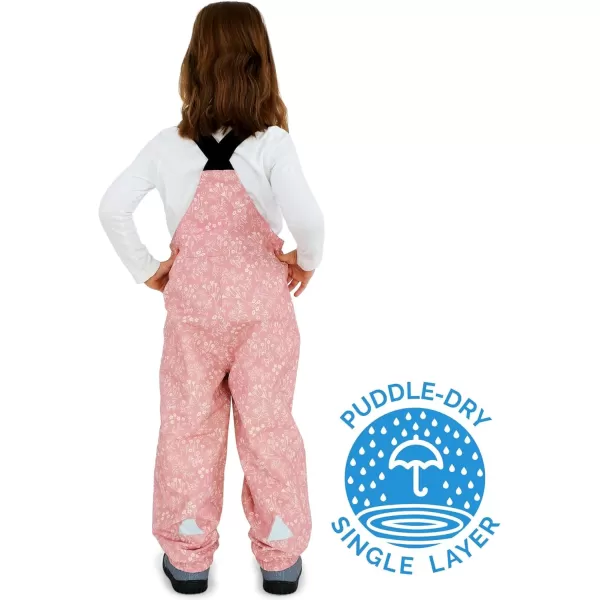 imageJAN ampamp JUL Waterproof Rain Bib Pants Overalls for Toddlers and KidsSingle Layer Prairie Flowers