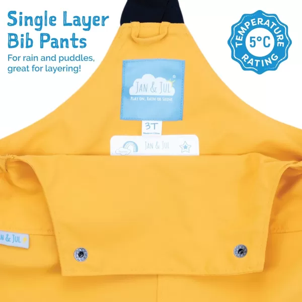 imageJAN ampamp JUL Waterproof Rain Bib Pants Overalls for Toddlers and KidsSingle Layer Space Dinos
