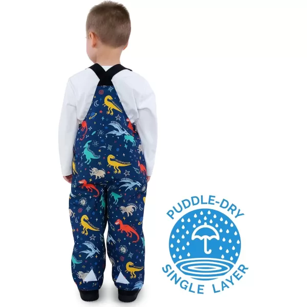 imageJAN ampamp JUL Waterproof Rain Bib Pants Overalls for Toddlers and KidsSingle Layer Space Dinos