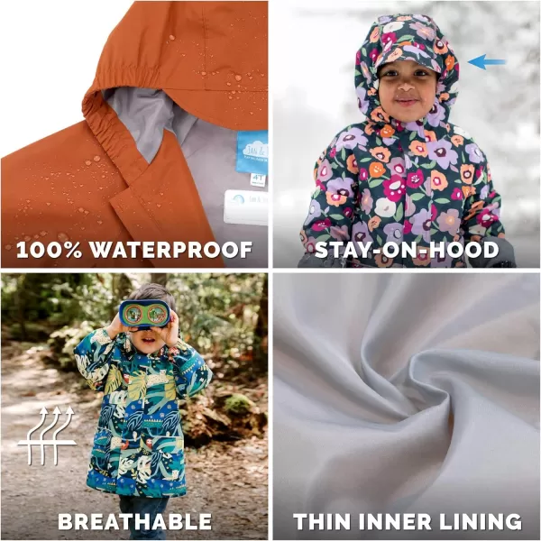 imageJAN ampamp JUL Waterproof Rain Jacket Raincoat for KidsThinlined Lavender