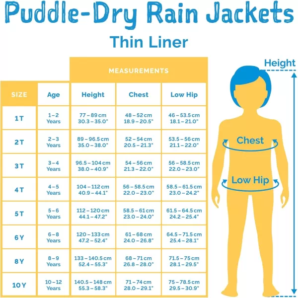 imageJAN ampamp JUL Waterproof Rain Jacket Raincoat for KidsThinlined Nebula Blue