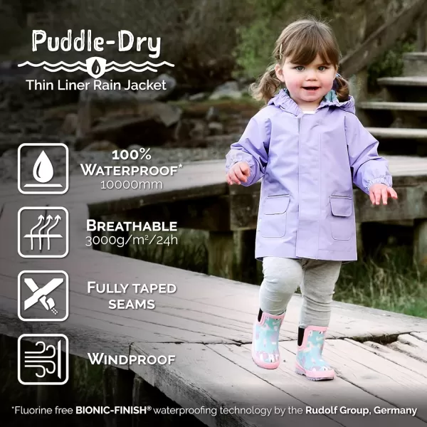 imageJAN ampamp JUL Waterproof Rain Jacket Raincoat for KidsThinlined Nebula Blue