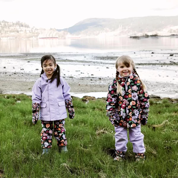 imageJAN ampamp JUL Waterproof Rain Pants for GirlsSingle Layer Winter Flowers