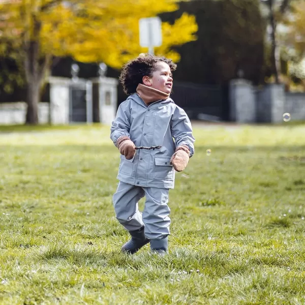 imageJAN ampamp JUL Waterproof Rain Pants for Toddlers and KidsPuddledry Greystone