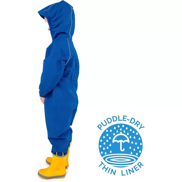 imageJAN ampamp JUL Waterproof Rain Suit Windproof Coveralls for Toddlers and KidsThinliner Blue