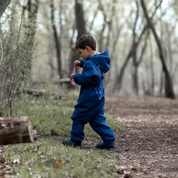 imageJAN ampamp JUL Waterproof Rain Suit Windproof Coveralls for Toddlers and KidsThinliner Nebula Blue