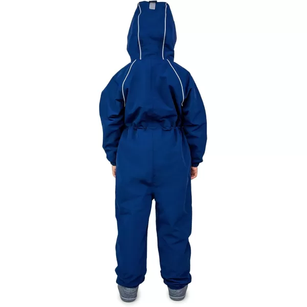 imageJAN ampamp JUL Waterproof Rain Suit Windproof Coveralls for Toddlers and KidsThinliner Nebula Blue