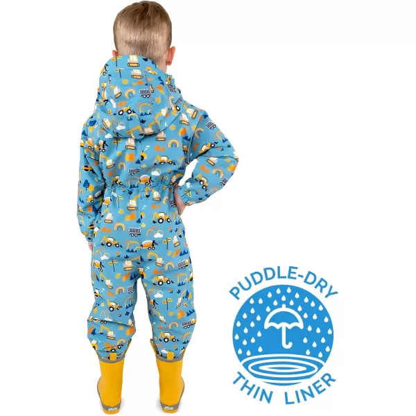 imageJAN ampamp JUL Waterproof Rain Suit Windproof Coveralls for Toddlers and KidsThinliner Under Construction