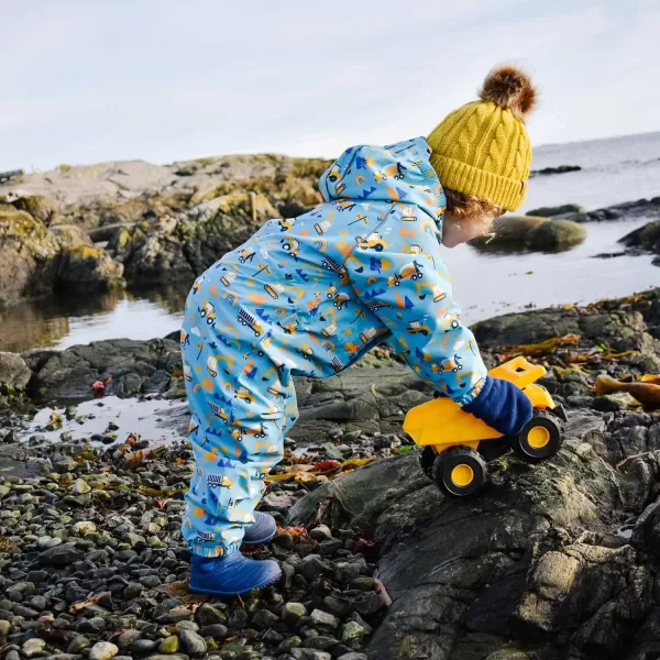 imageJAN ampamp JUL Waterproof Rain Suit Windproof Coveralls for Toddlers and KidsThinliner Under Construction