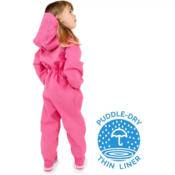 imageJAN ampamp JUL Waterproof Rain Suit Windproof Coveralls for Toddlers and KidsThinliner Watermelon Pink