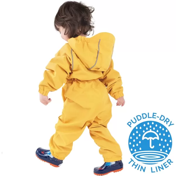imageJAN ampamp JUL Waterproof Rain Suit Windproof Coveralls for Toddlers and KidsThinliner Yellow